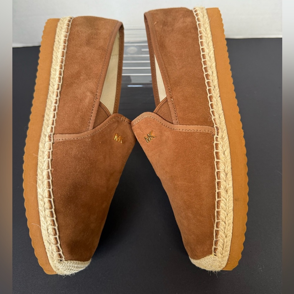 MICHAEL KORS Hastings Slip-On Brown Suede Flat Shoes Size 8.5 - Picture 4 of 10